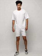 Men White Solid Casual Co ords-AR-CD-14-White